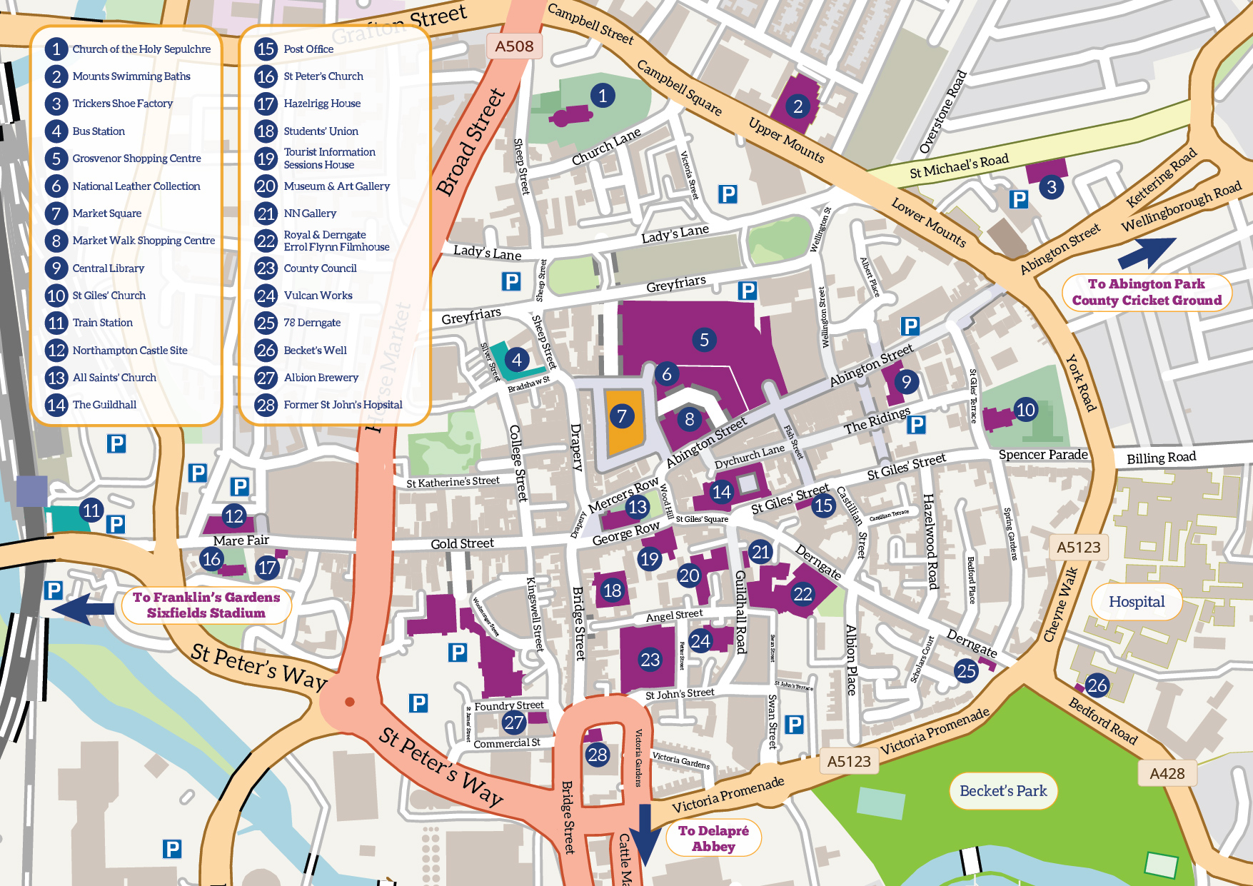 Town centre map 